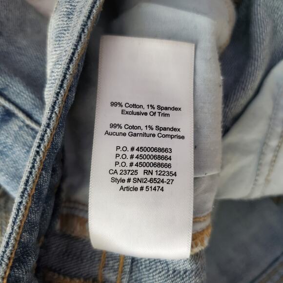 Aritzia Talula Vintage Wash Raw Hem High Rise Shorts 27 - Picture 9 of 9